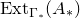 upper E x t Subscript normal upper Gamma Sub Subscript asterisk Baseline left parenthesis upper A Subscript asterisk Baseline right parenthesis