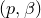 left parenthesis p comma beta right parenthesis