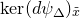 kernel left parenthesis d psi Subscript normal upper Delta Baseline right parenthesis Subscript x overtilde