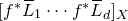 left bracket f Superscript asterisk Baseline upper L overbar Subscript 1 Baseline midline horizontal ellipsis f Superscript asterisk Baseline upper L overbar Subscript d Baseline right bracket Subscript upper X