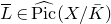 upper L overbar element of ModifyingAbove normal upper P normal i normal c With caret left parenthesis upper X divided by upper K overbar right parenthesis