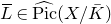 upper L overbar element of ModifyingAbove normal upper P normal i normal c With caret left parenthesis upper X divided by upper K overbar right parenthesis