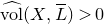 ModifyingAbove normal v normal o normal l With caret left parenthesis upper X comma upper L overbar right parenthesis greater than 0