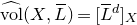 ModifyingAbove normal v normal o normal l With caret left parenthesis upper X comma upper L overbar right parenthesis equals left bracket upper L overbar Superscript d Baseline right bracket Subscript upper X