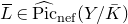 upper L overbar element of ModifyingAbove normal upper P normal i normal c With caret Subscript normal n normal e normal f Baseline left parenthesis upper Y divided by upper K overbar right parenthesis