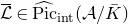 script upper L overbar element of ModifyingAbove normal upper P normal i normal c With caret Subscript normal i normal n normal t Baseline left parenthesis script upper A divided by upper K overbar right parenthesis