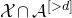 script upper X intersection script upper A Superscript left bracket greater than d right bracket