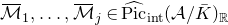 script upper M overbar Subscript 1 Baseline comma ellipsis comma script upper M overbar Subscript j Baseline element of ModifyingAbove normal upper P normal i normal c With caret Subscript normal i normal n normal t Baseline left parenthesis script upper A divided by upper K overbar right parenthesis Subscript double struck upper R Baseline