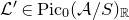script upper L prime element of normal upper P normal i normal c Subscript 0 Baseline left parenthesis script upper A divided by upper S right parenthesis Subscript double struck upper R