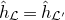 ModifyingAbove h With caret Subscript script upper L Baseline equals ModifyingAbove h With caret Subscript script upper L prime