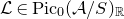 script upper L element of normal upper P normal i normal c Subscript 0 Baseline left parenthesis script upper A divided by upper S right parenthesis Subscript double struck upper R