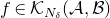 f element of script upper K Subscript upper N Sub Subscript delta Baseline left parenthesis script upper A comma script upper B right parenthesis