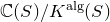 double struck upper C left parenthesis upper S right parenthesis divided by upper K Superscript normal a normal l normal g Baseline left parenthesis upper S right parenthesis