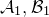 script upper A 1 comma script upper B 1