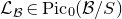 script upper L Subscript script upper B Baseline element of normal upper P normal i normal c Subscript 0 Baseline left parenthesis script upper B divided by upper S right parenthesis