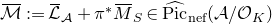 script upper M overbar colon equals script upper L overbar Subscript script upper A plus pi Superscript asterisk Baseline upper M overbar Subscript upper S element of ModifyingAbove normal upper P normal i normal c With caret Subscript normal n normal e normal f Baseline left parenthesis script upper A divided by script upper O Subscript upper K Baseline right parenthesis