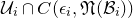 script upper U Subscript i Baseline intersection upper C left parenthesis epsilon Subscript i Baseline comma German upper N left parenthesis script upper B Subscript i Baseline right parenthesis right parenthesis