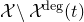 script upper X minus script upper X Superscript normal d normal e normal g Baseline left parenthesis t right parenthesis