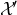 script upper X prime