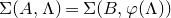 normal upper Sigma left parenthesis upper A comma normal upper Lamda right parenthesis equals normal upper Sigma left parenthesis upper B comma phi left parenthesis normal upper Lamda right parenthesis right parenthesis