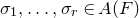 sigma 1 comma ellipsis comma sigma Subscript r Baseline element of upper A left parenthesis upper F right parenthesis