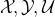 script upper X comma script upper Y comma script upper U