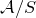 script upper A divided by upper S