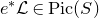 e Superscript asterisk Baseline script upper L element of normal upper P normal i normal c left parenthesis upper S right parenthesis