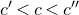 c prime less than c less than c double prime