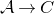 script upper A right arrow upper C