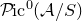 script upper P normal i normal c Superscript 0 Baseline left parenthesis script upper A divided by upper S right parenthesis