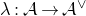 lamda colon script upper A right arrow script upper A Superscript or