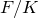 upper F divided by upper K