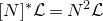 left bracket upper N right bracket Superscript asterisk Baseline script upper L equals upper N squared script upper L