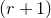left parenthesis r plus 1 right parenthesis