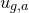 u Subscript g comma a