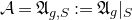 script upper A equals German upper A Subscript g comma upper S Baseline colon equals German upper A Subscript g Baseline vertical bar Subscript upper S Baseline