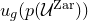 u Subscript g Baseline left parenthesis p left parenthesis script upper U Superscript normal upper Z normal a normal r Baseline right parenthesis right parenthesis