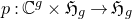 p colon double struck upper C Superscript g Baseline times German upper H Subscript g Baseline right arrow German upper H Subscript g Baseline