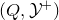 left parenthesis upper Q comma script upper Y Superscript plus Baseline right parenthesis