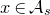 x element of script upper A Subscript s