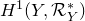 upper H Superscript 1 Baseline left parenthesis upper Y comma script upper R Subscript upper Y Superscript asterisk Baseline right parenthesis