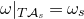 omega vertical bar Subscript upper T script upper A Sub Subscript s Subscript Baseline equals omega Subscript s Baseline
