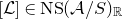 left bracket script upper L right bracket element of normal upper N normal upper S left parenthesis script upper A divided by upper S right parenthesis Subscript double struck upper R