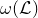 omega left parenthesis script upper L right parenthesis