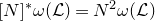 left bracket upper N right bracket Superscript asterisk Baseline omega left parenthesis script upper L right parenthesis equals upper N squared omega left parenthesis script upper L right parenthesis
