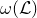 omega left parenthesis script upper L right parenthesis