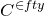 upper C Superscript element of f t y