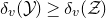 delta Subscript v Baseline left parenthesis script upper Y right parenthesis greater than or equals delta Subscript v Baseline left parenthesis script upper Z right parenthesis