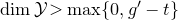dimension script upper Y greater than max left brace 0 comma g prime minus t right brace